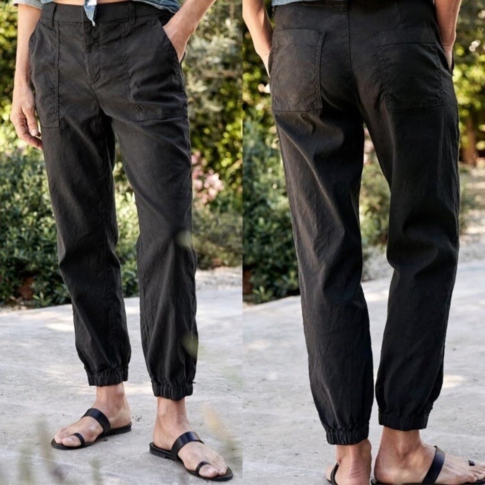 Frank Eileen Jameson Utility Jogger Pants Womens‎ 10 Black Cotton MSRP $298